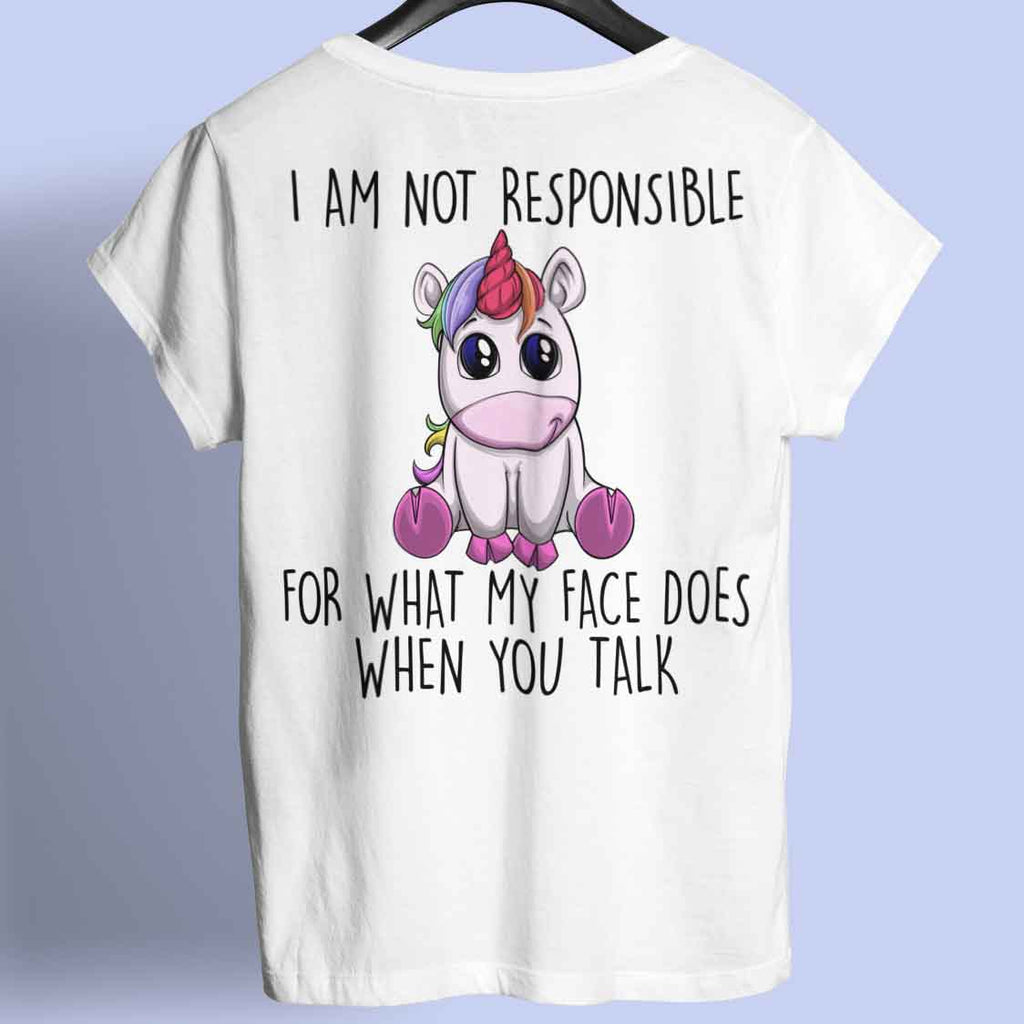 Responsible Unicorn - Shirt Unisex Backprint