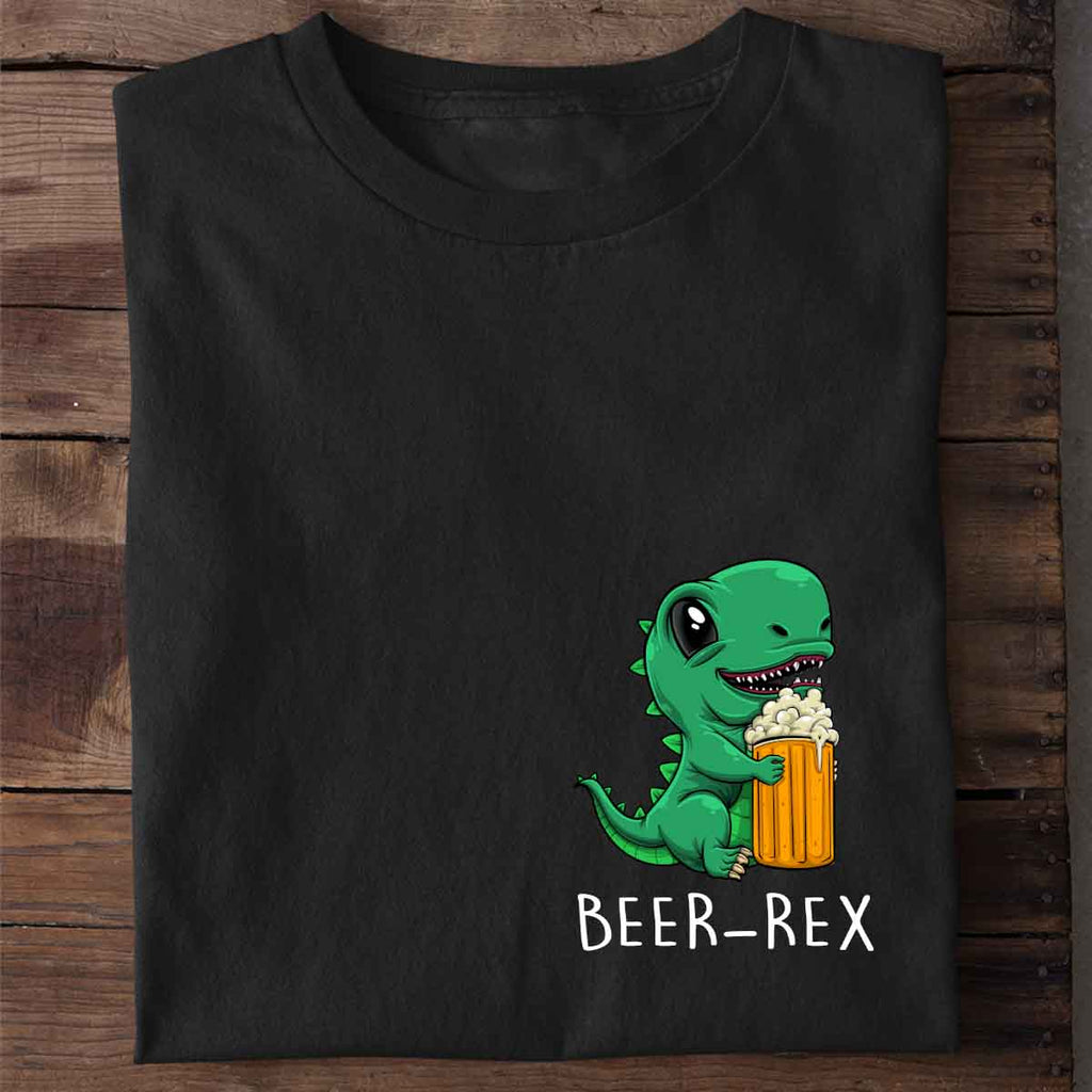 Beer-Rex Dinosaur - Shirt Unisex Chest