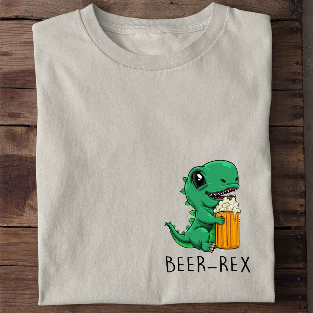 Beer-Rex Dinosaur - Shirt Unisex Chest