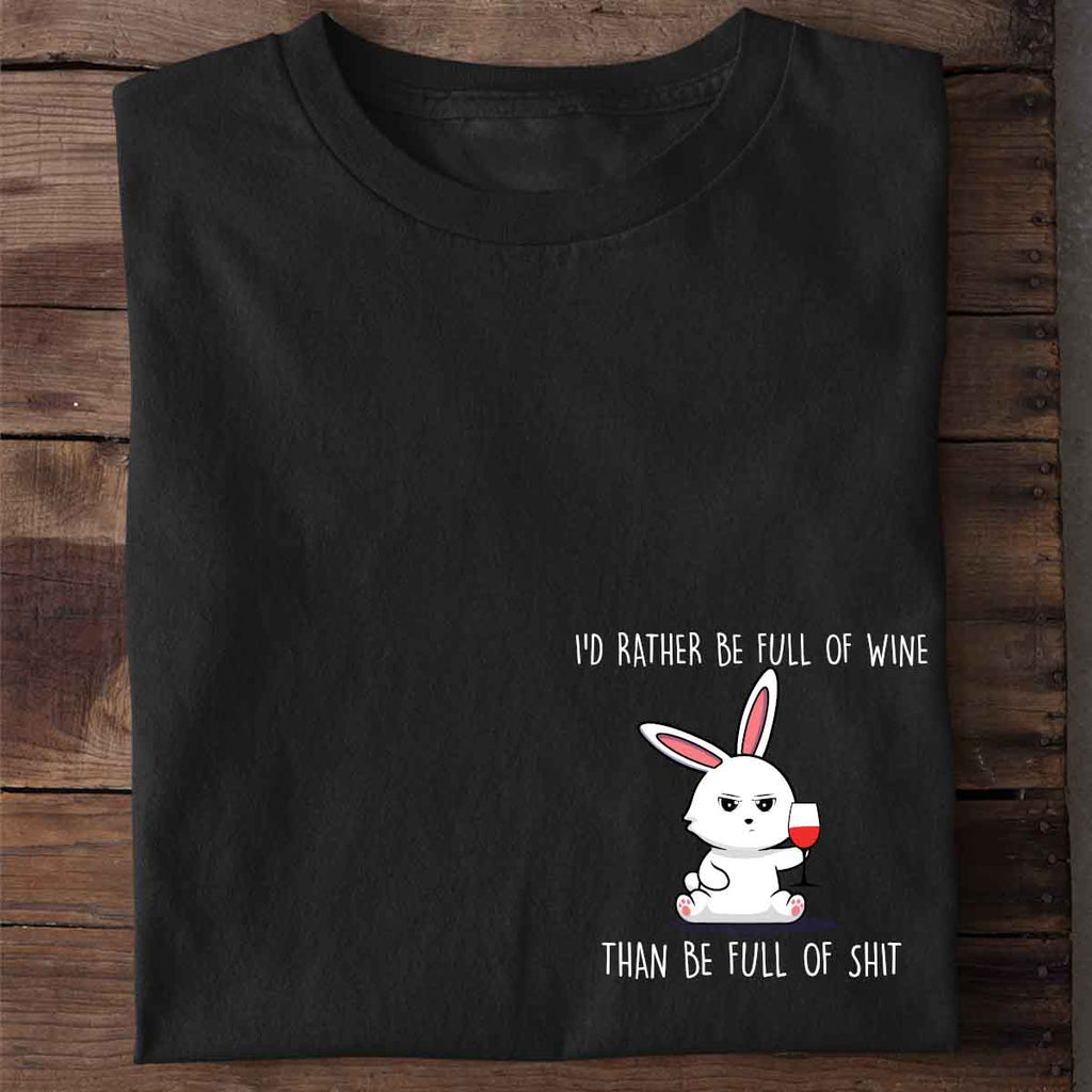 Winefull Cute Bunny - Shirt Unisex Chest